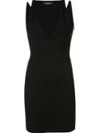 Dsquared2 Layered Sleeveless Dress, Women's, Size: Xs, Black, Viscose/spandex/elastane