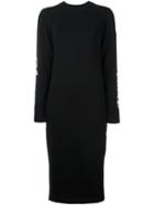 Mcq Alexander Mcqueen Chaser Deluxe Print Sweatshirt Dress, Women's, Size: Medium, Black, Cotton
