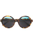 Italia Independent Round Framed Sunglasses - Brown