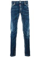 Dsquared2 Slim Creased Detail Jeans - Blue