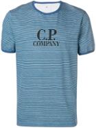 Cp Company Striped Logo T-shirt - Blue