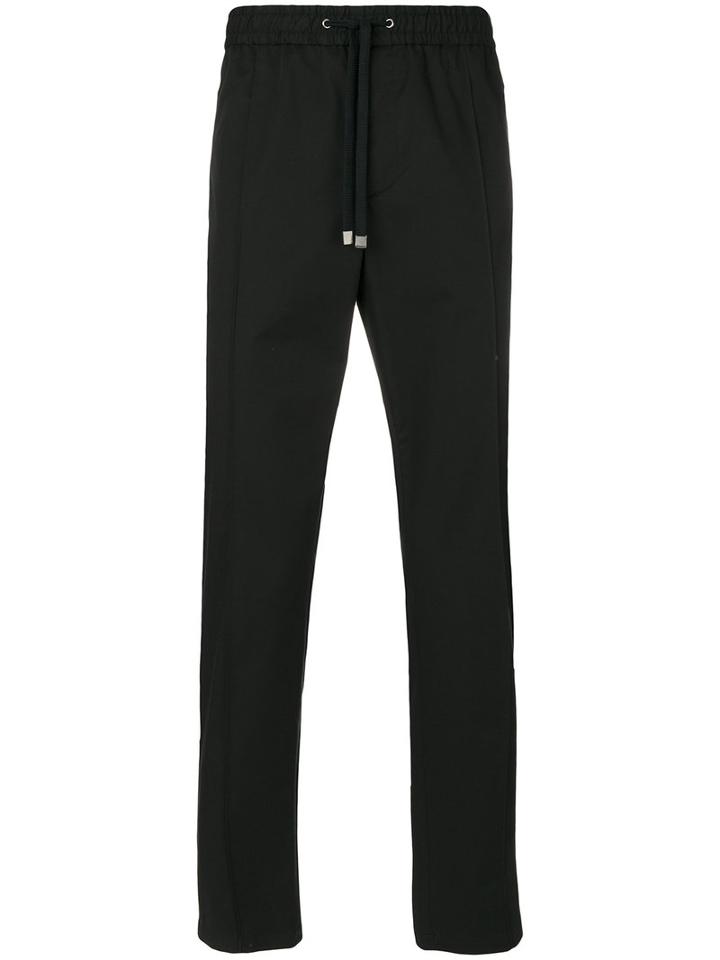 Dolce & Gabbana - Lace-up Track Pants - Men - Cotton/spandex/elastane - 46, Black, Cotton/spandex/elastane