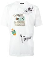 Dolce & Gabbana Patched T-shirt, Men's, Size: 50, White, Cotton/silk