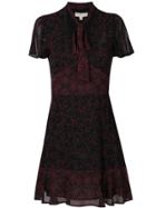 Michael Michael Kors Star Print Neck Tie Dress - Black