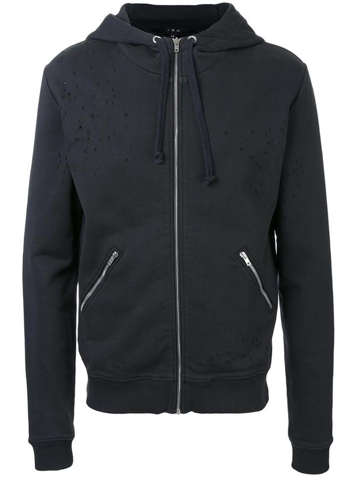 Iro Zipped Hoodie, Men's, Size: Large, Black, Cotton
