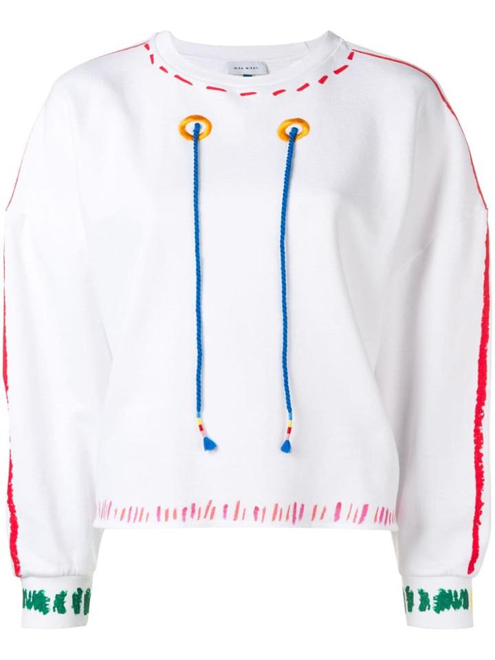 Mira Mikati Trompe L'ail Scribble Sweatshirt - White