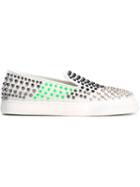 Giuseppe Zanotti Design Studded Slip-on Sneakers, Men's, Size: 42, White, Rubber/leather/metal