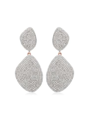 Monica Vinader Nura Double Teardrop Cocktail Diamond Earrings -