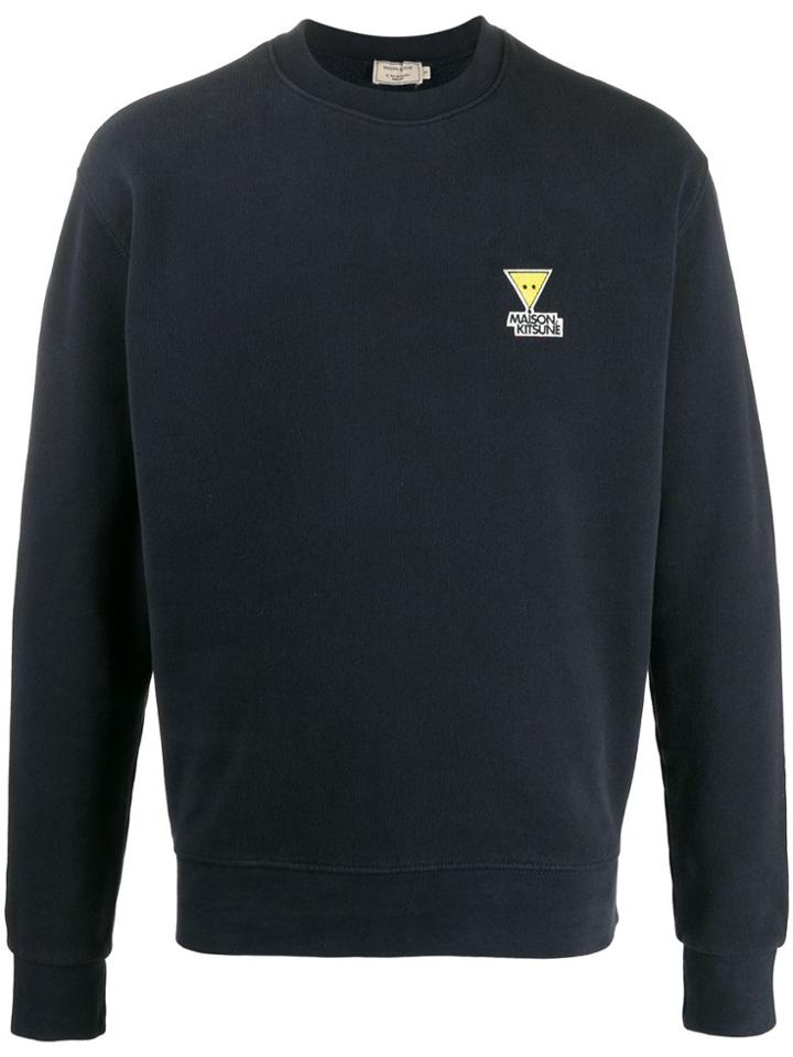 Maison Kitsuné Crew Neck Sweatshirt - Blue