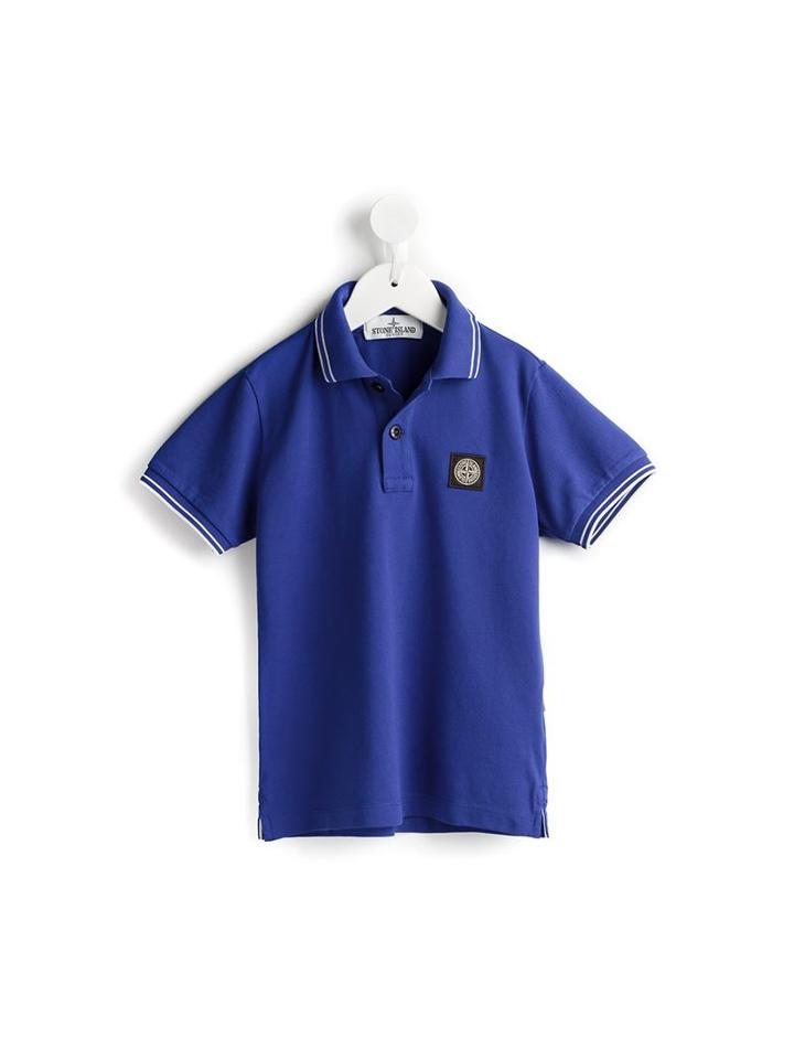 Stone Island Kids Striped Trim Polo Shirt