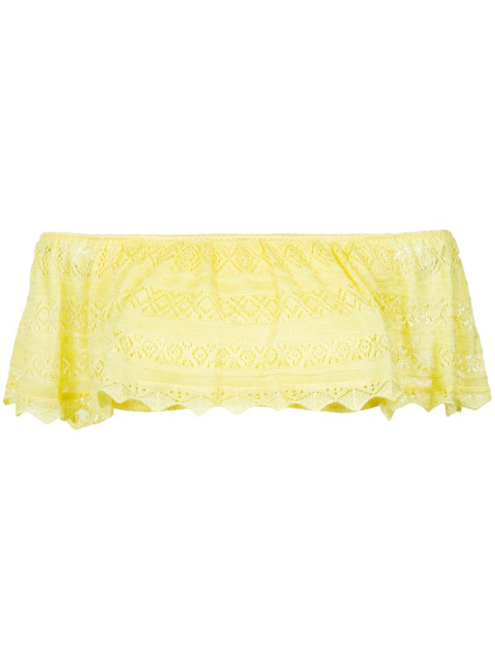 Cecilia Prado Knit Rúbia Cropped Top - Yellow & Orange