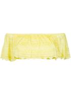 Cecilia Prado Knit Rúbia Cropped Top - Yellow & Orange