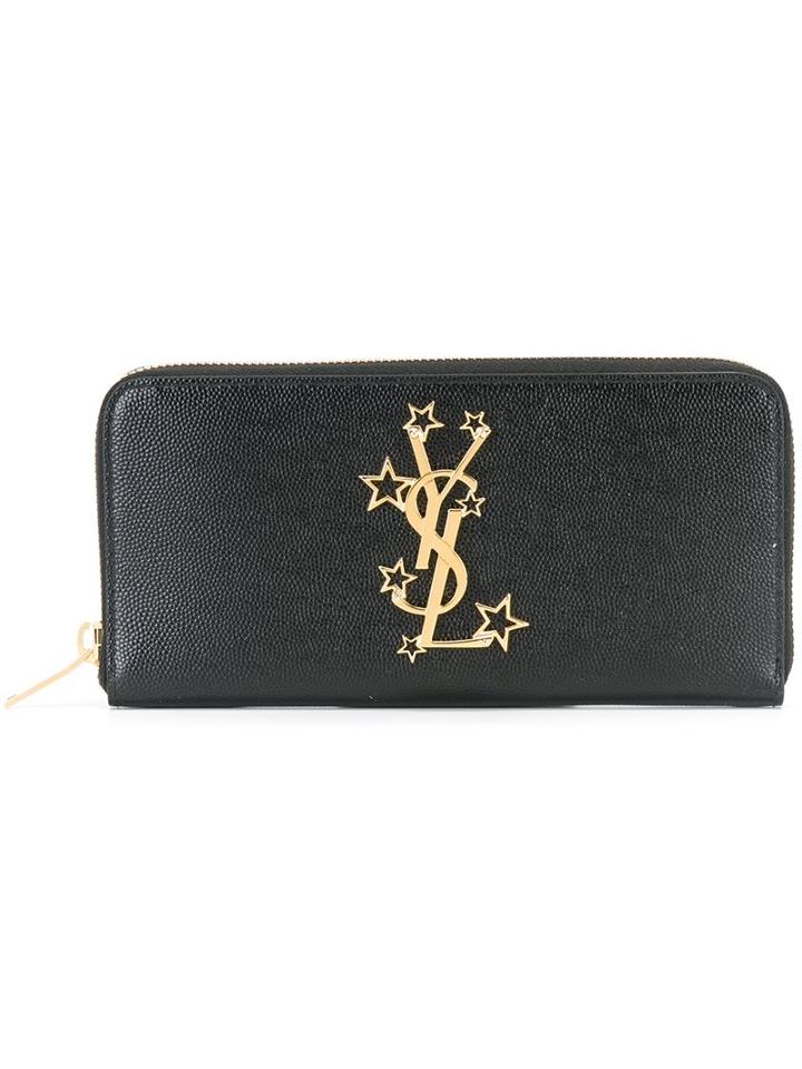 Saint Laurent 'star Monogram' Zip Wallet