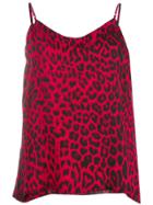 Rta Leopard Print Vest - Red