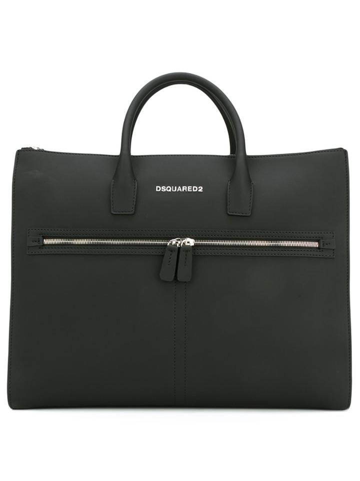 Dsquared2 Twin Zip Tote Bag - Black