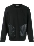 Versace Collection Zipped Contrast Pocket Hoodie - Black