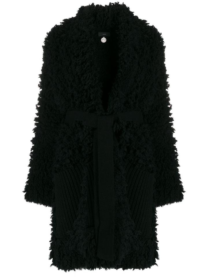 Alanui Shaggy Knit Cardi-coat - Black