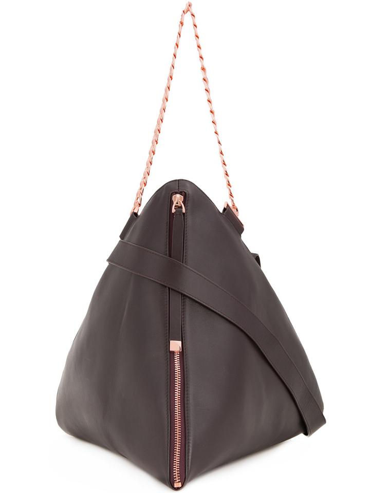 Ginger & Smart - Rhapsody Pyramid Shoulder Bag - Women - Bos Taurus - One Size, Pink/purple, Bos Taurus