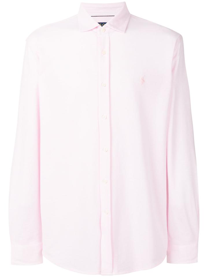 Polo Ralph Lauren Embroidered Logo Shirt - Pink & Purple