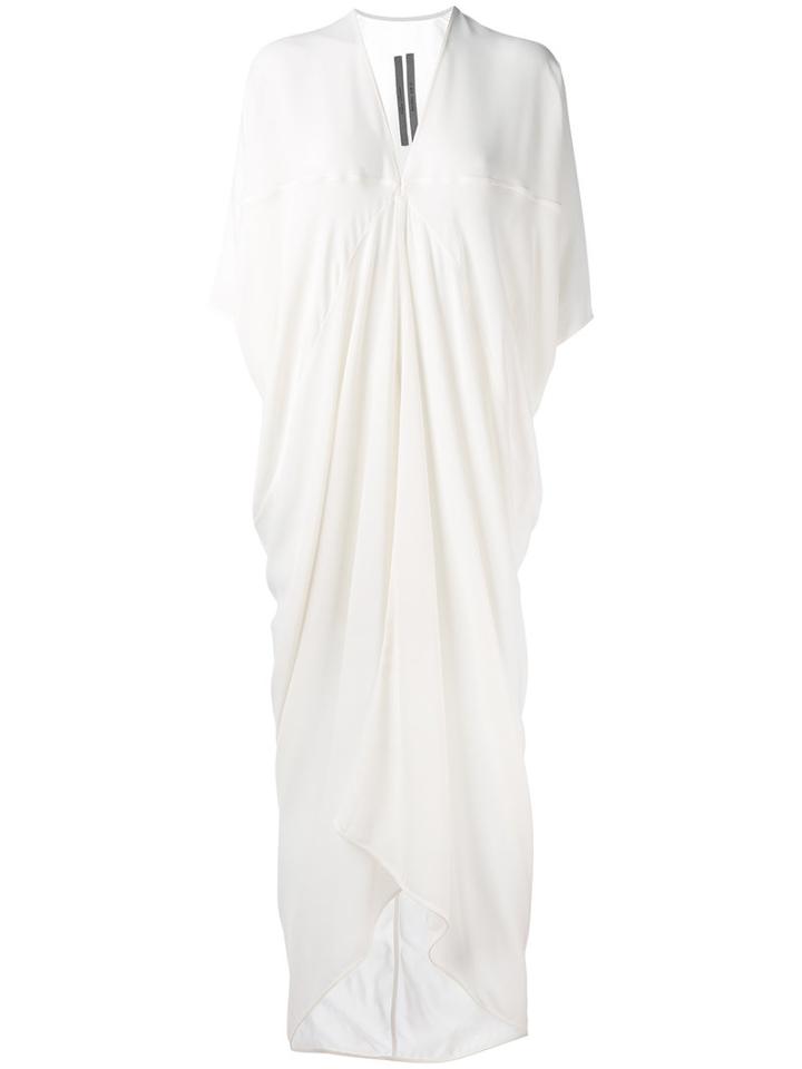 Rick Owens Draped Maxi Dress, Women's, Size: 40, White, Viscose/acetate