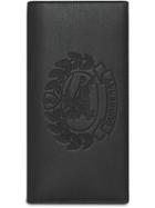 Burberry Embossed Crest Leather Continental Wallet - Black