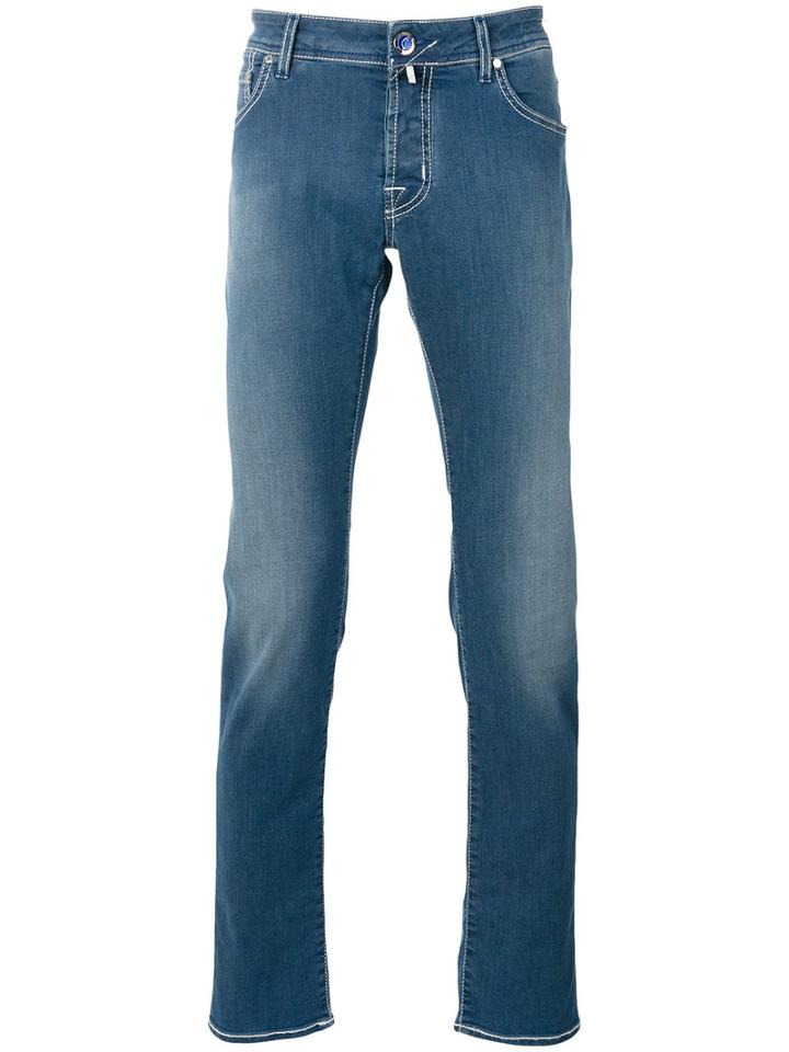 Jacob Cohen Light-wash Jeans, Men's, Size: 35, Blue, Cotton/polyester/spandex/elastane
