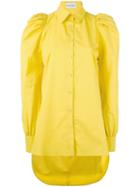 Daizy Shely - Puff Sleeve Shirt - Women - Cotton/gingerbread - 40, Yellow/orange, Cotton/gingerbread