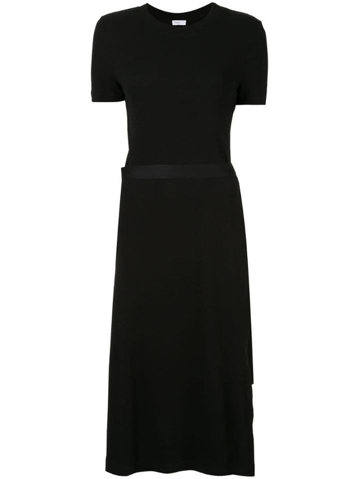 Rosetta Getty Longline Apron Wrap T-shirt - Black