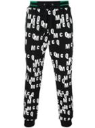 Mcq Alexander Mcqueen All-over Logo Print Track Pants, Men's, Size: Large, Black, Cotton