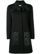 Fendi - Laser-cut Coat - Women - Cotton/sheep Skin/shearling/viscose/virgin Wool - 46, Black, Cotton/sheep Skin/shearling/viscose/virgin Wool