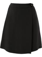 Chanel Pre-owned 1997's Cc Button Charm Winding Skirt - Black