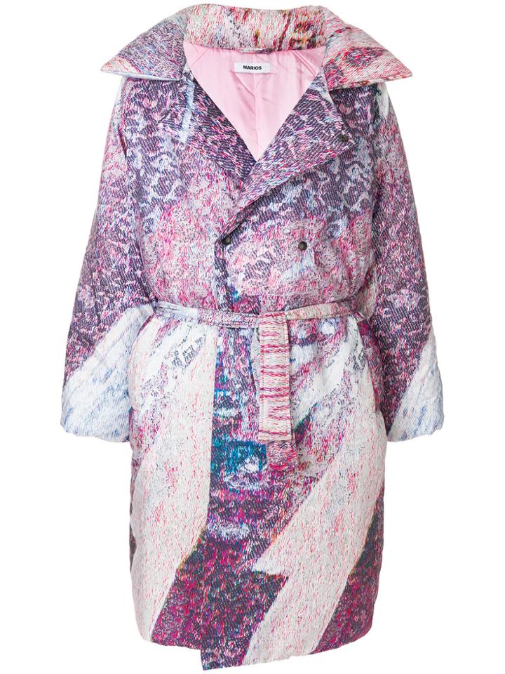 Marios Oversized Coat - Pink & Purple
