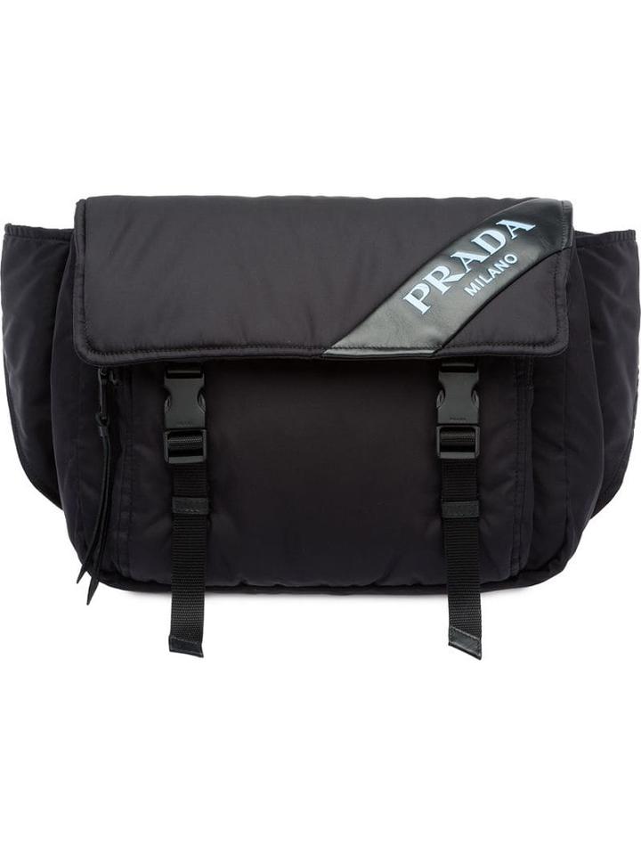 Prada Padded Logo Belt Bag - Black