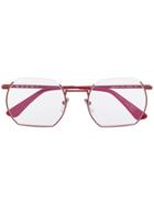 Marni Eyewear Square Shaped Glasses - Red