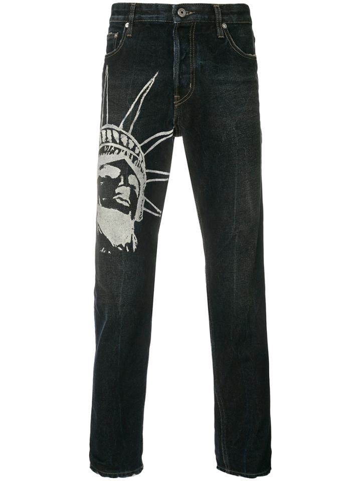 Just Cavalli Graphic Print Jeans - Blue