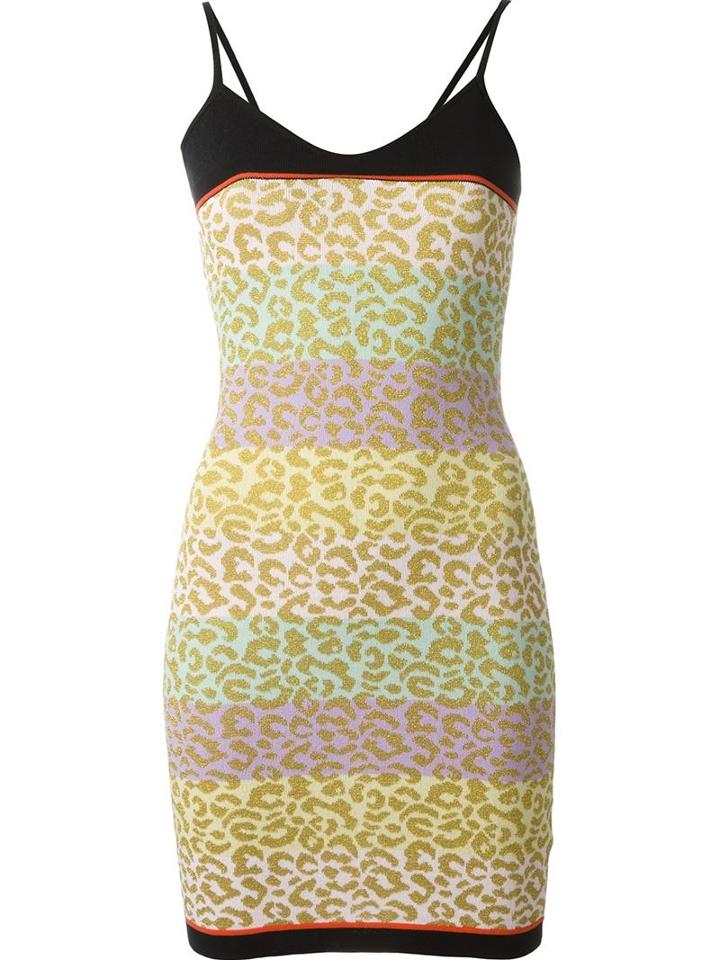 Sibling Patterned Leopard Stripe Dress