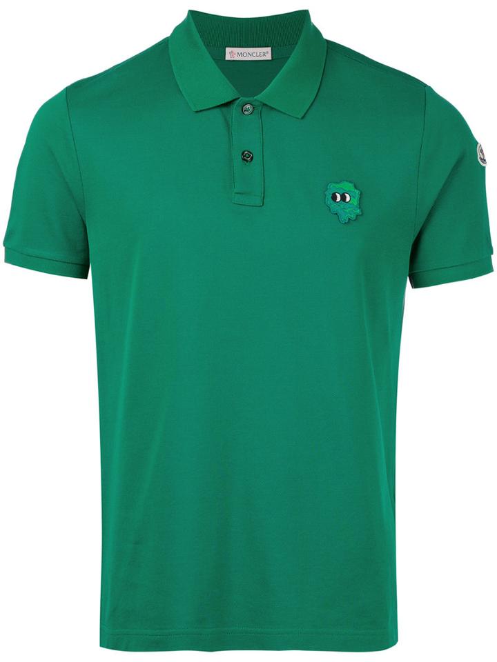 Moncler - Squid Detail Polo Shirt - Men - Cotton - Xl, Green, Cotton