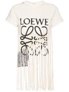 Loewe Fringe Logo T-shirt - Nude & Neutrals
