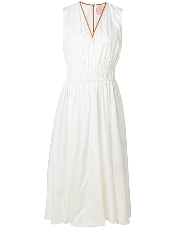 Roksanda V-neck Sleeveless Dress - White