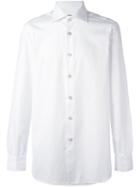 Kiton Classic Button Down Shirt, Men's, Size: 43, White, Cotton