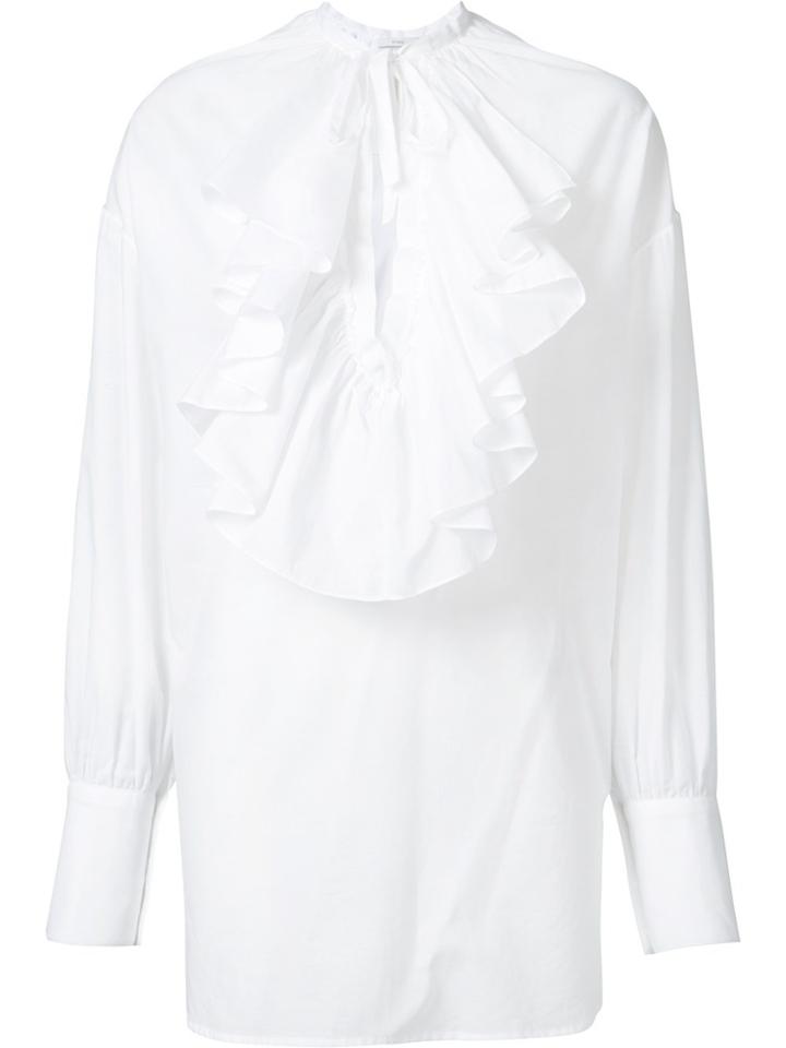 Tome Ruffle Detail Shirt - White