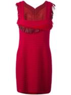 Chanel Vintage Fringed Detail Dress, Size: 40, Red, Wool/silk