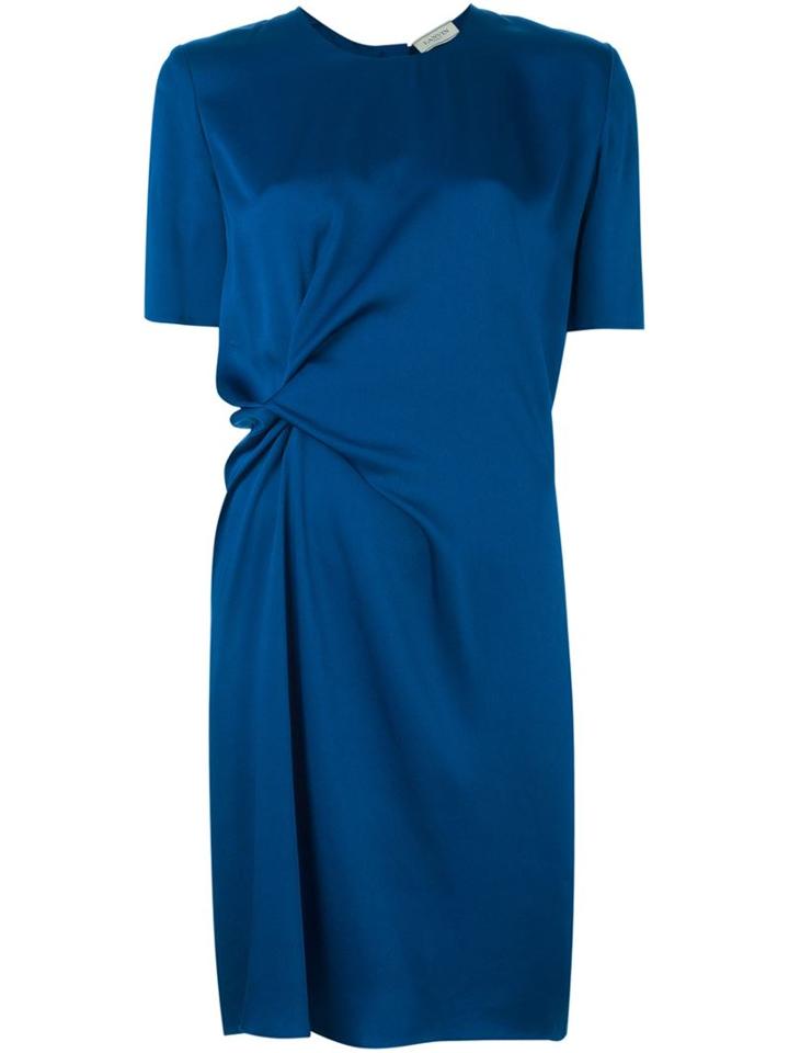 Lanvin Draped Dress, Women's, Size: 42, Blue, Acetate/viscose