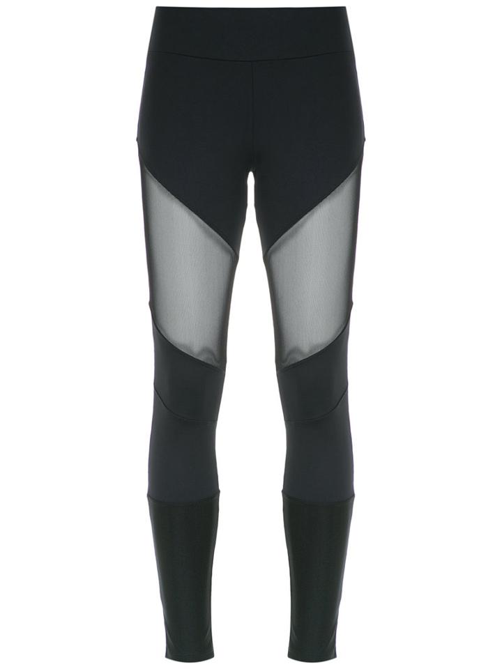 Giuliana Romanno - Mesh Panels Leggings - Women - Polyamide/spandex/elastane - M, Black, Polyamide/spandex/elastane