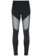 Giuliana Romanno - Mesh Panels Leggings - Women - Polyamide/spandex/elastane - M, Black, Polyamide/spandex/elastane