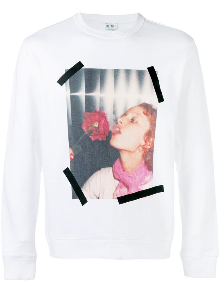 Kenzo - Photo Print Sweatshirt - Men - Cotton - M, White, Cotton