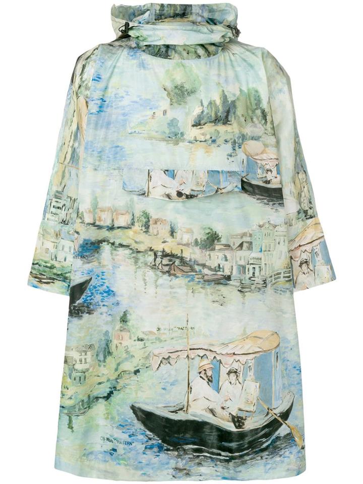 Off-white Boat Ride Print Parka - Blue