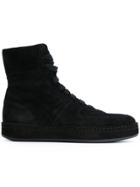 Ann Demeulemeester Hi-top Lace Up Sneakers - Black