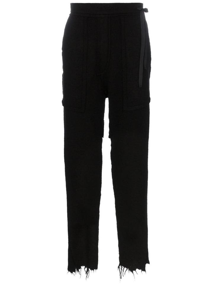 Bed J.w. Ford Slip Boiled Wool Trousers - Black