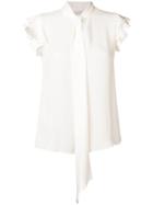 Etro Ruffle Trim Sleeveless Blouse - White